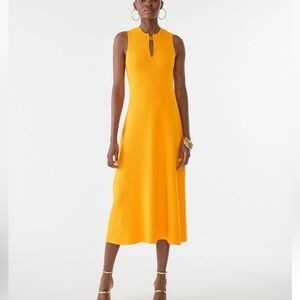 GSTQ New York Sweater Midi Dress Saffron Yellow Size 3X NWT